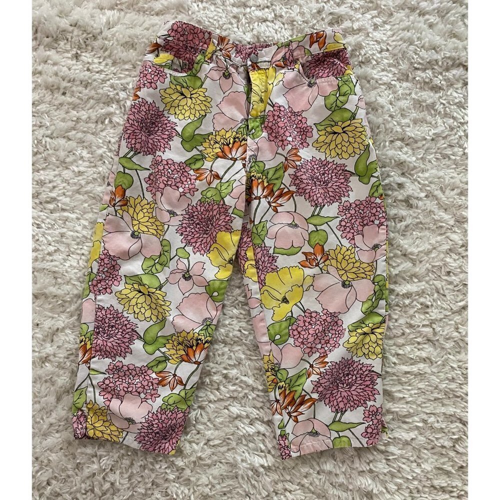 Vintage 80s 90s Billblass Jeanswear Floral Cropped Jeans Women's Size 10